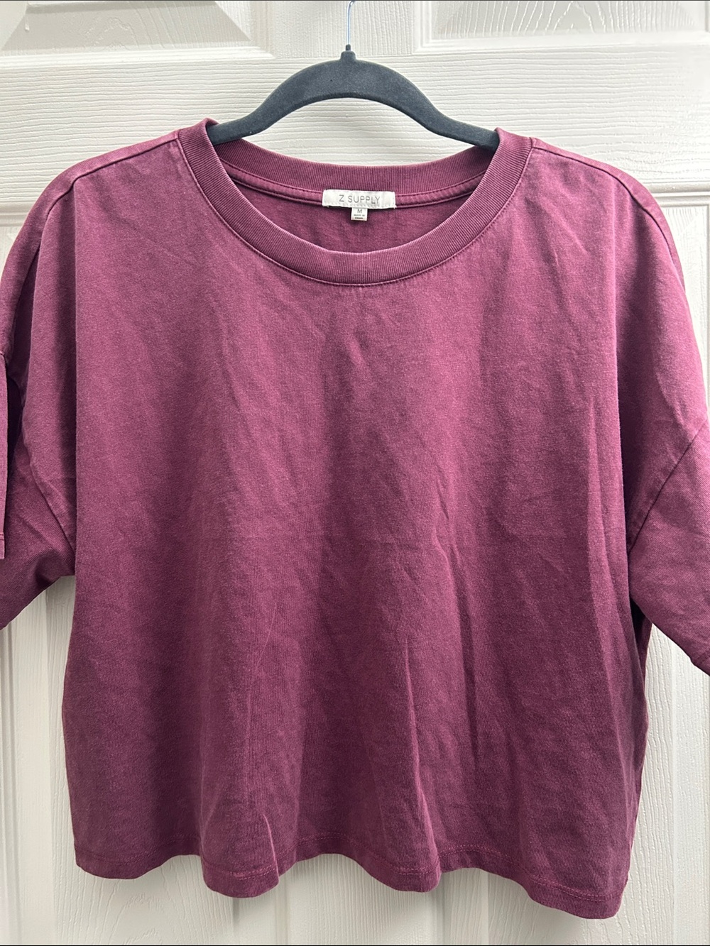 Z Supply Women’s Boxy Crewneck T-Shirt - Plum